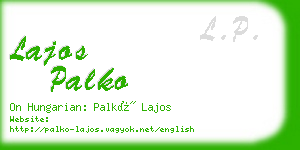 lajos palko business card